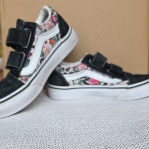 Floral Black and White Sneakers